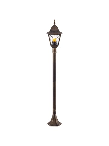 Brilliant Janel Außenstandleuchte 120cm in schwarz gold
