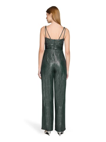 Vera Mont Jumpsuit mit Glanzeffekt in Dark Green/Grey