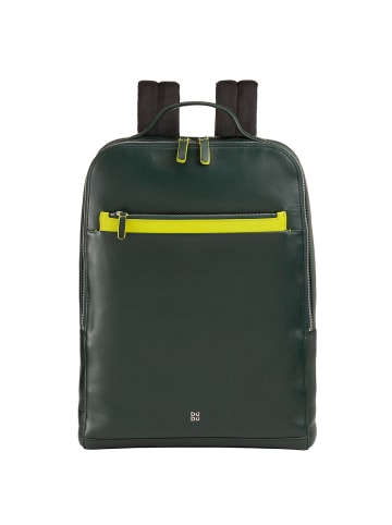 DuDu Rucksack Leder 38 cm Laptopfach in mangrove