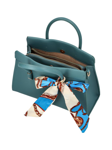 usha BLACK LABEL Women Eco-Leather Handbag With Adjustable Additional Strap in Turquoise