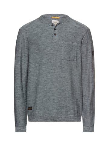 Camel Active Pullover mit Knopfleiste in Sturmblau