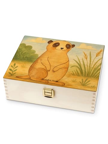 Mr. & Mrs. Panda Teedose Erdmännchen Design ohne Spruch in Weiß