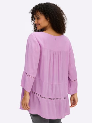 sheego 3/4-Arm-Bluse in orchidee