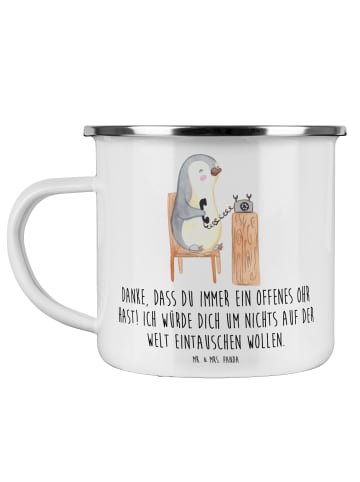 Mr. & Mrs. Panda Blechtasse Freund fürs Leben mit Spruch in Weiß