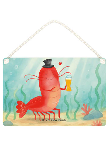 Mr. & Mrs. Panda holzbild Hummer Weizen Design ohne Spruch in Weiß