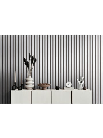 A.S. Création Tapete Wooden panel Silber