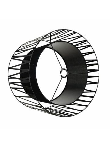 Licht-Erlebnisse Lampenschirm Ø 50 x (H)32 cm in Schwarz
