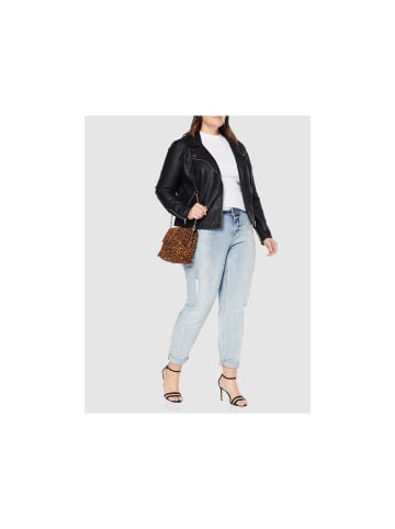 ONLY Kunstlederjacke für Damen in schwarz