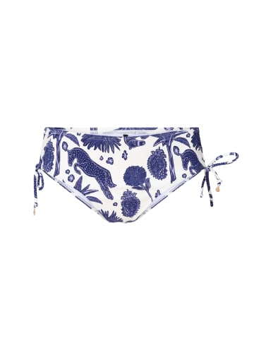 Linga Dore Linga Dore Bikini shorty in Blue white print