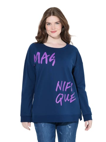 Ulla Popken Sweatshirt in dunkelblau