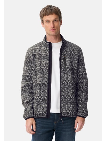 Camel Active Strickjacke aus softem Fleece in Navyblau