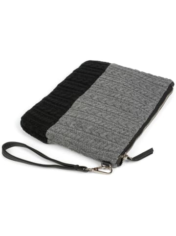 styleBREAKER Clutch Handtasche in Grau-Schwarz