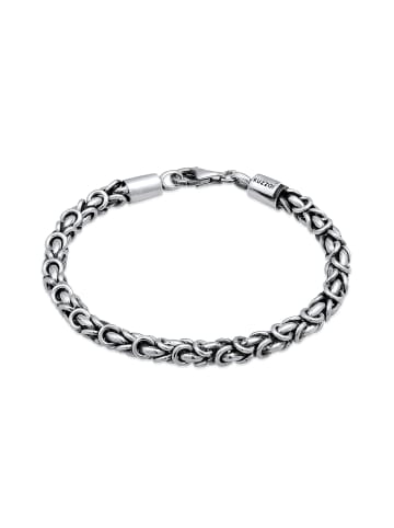 KUZZOI Armband 925 Sterling Silber in Grau