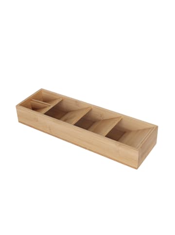 relaxdays Besteck-Organizer in Natur - (B)40 x (H)6 x (T)12 cm