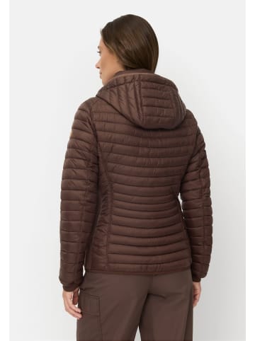 Camel Active Winddichte Jacke mit seitlichem Strick-Einsatz in Braun