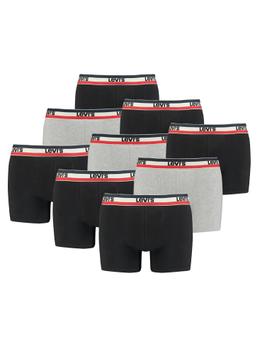 Levi´s Boxershorts LEVIS Men Sprtswr Logo Boxer 9P in Black / Grey Melange