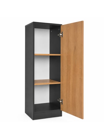 VCM  Mehrzweckschrank Büro Wohnzimmer Dilos 114 x 38 cm in Anthrazit / Honig-Eiche