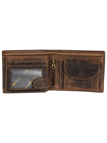 Greenburry Vintage Adler Geldbörse Leder 12,5 cm braun