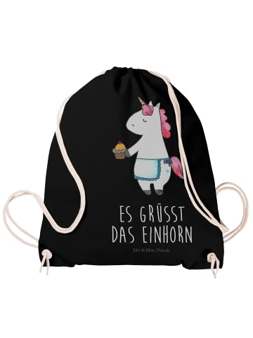 Mr. & Mrs. Panda Beutel Einhorn Muffin mit Spruch in Schwarz