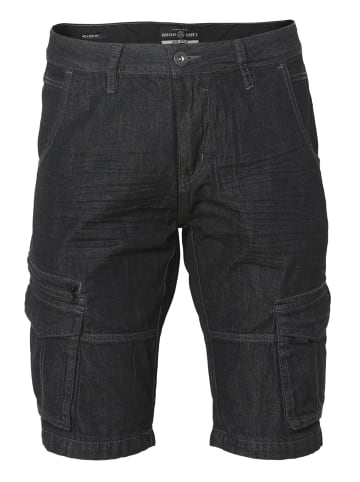 KOROSHI DENIM CARGO SHORTS in schwarz