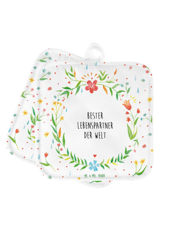 Mr. & Mrs. Panda Topflappen Lebenspartner mit Spruch in Keine Angabe