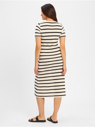 Marie Lund Kleid in beige schwarz - 0001