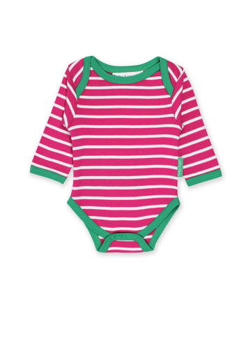 Toby Tiger Baby Langarmbody mit Streifen in rosa