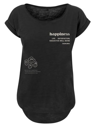 F4NT4STIC Long Cut T-Shirt happiness LONG TEE in schwarz