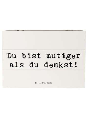 Mr. & Mrs. Panda Geschenkbox Spruch Alleine schlafen lernen Muti... in Weiß