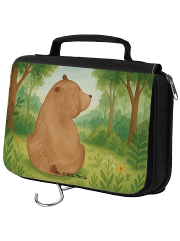 Mr. & Mrs. Panda Kosmetiktasche Bär Schulterblick Design ohne Sp... in Weiß