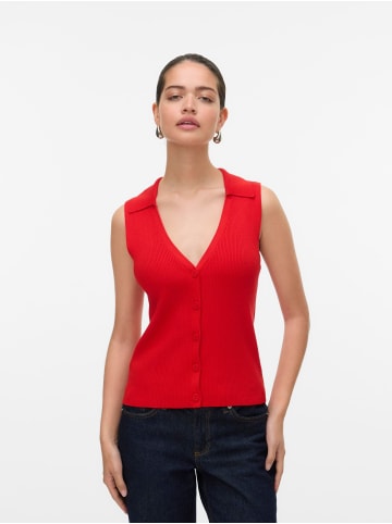 Vero Moda Strickpullover in High Risk Red