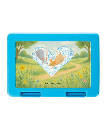 Mr. & Mrs. Panda Lunchbox Mäuse Herz Design ohne Spruch in Weiß