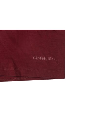 Gipfelglück Wandershirt Peter in Dk Wine Red