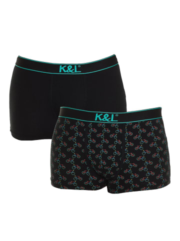 Kisses and Love 2er-Set: Boxershorts in Multicolored