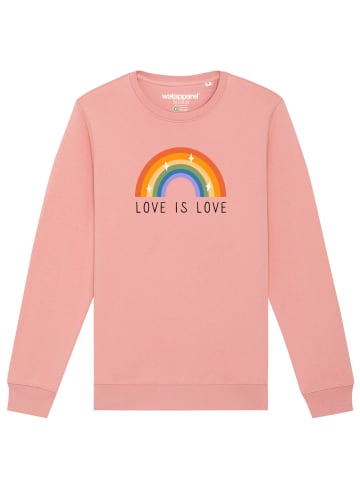 wat? Apparel Sweatshirt Love is Love in Canyon Pink