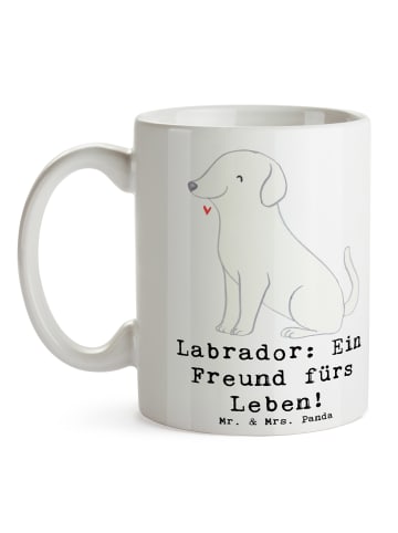 Mr. & Mrs. Panda Becher Labrador Freund mit Spruch in Weiß