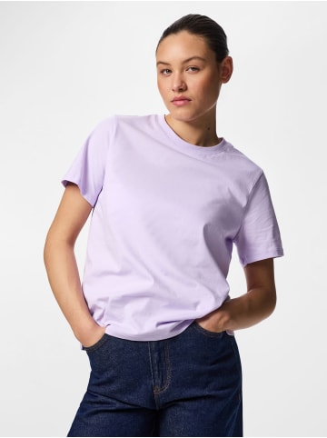 Pieces T-Shirt in Pastel Lilac