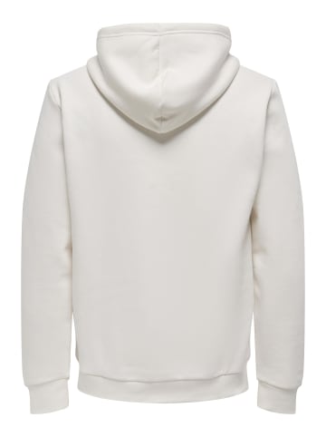 ONLY & SONS Kapuzenpullover in Cloud Dancer