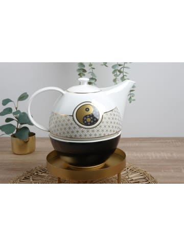 Goebel Teekanne mit Stövchen Lotus - Blume des Lebens 1,2 l in bunt