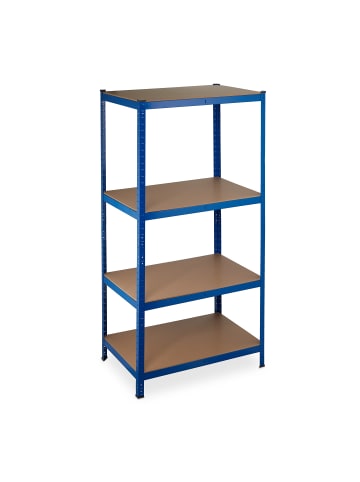 relaxdays Schwerlastregal in Blau - (B)90 x (H)180 x (T)60 cm