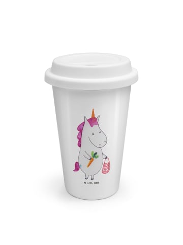 Mr. & Mrs. Panda Kaffeebecher Einhorn Gemüse ohne Spruch in Weiß