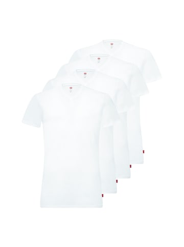 Levis 4er Pack V-Neck T-Shirts in Weiß