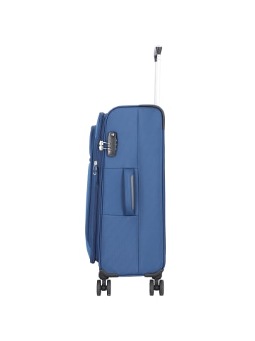 D&N Travel Line 6404 4-Rollen Trolley 68 cm in blau