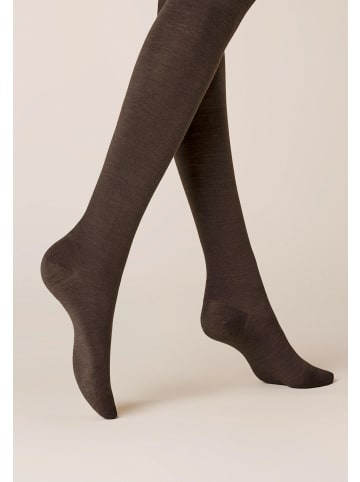 Kunert Strickstrumpfhose Sensual Merino feuchtigkeitsregulierend in Brown