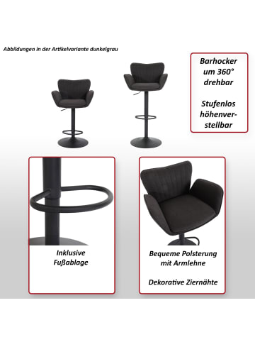 MCW Barhocker MCW-M67 mit Armlehne, Terrakotta Fuß schwarz