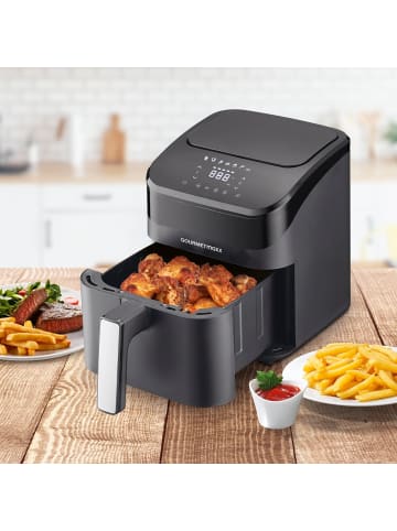 Gourmet Maxx Heißluft-Fritteuse Digital 4l 1400W schwarz Schwarz