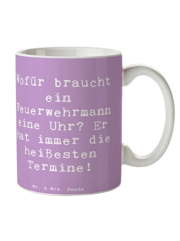 Mr. & Mrs. Panda Keramiktasse Spruch Feuerwehrmann Termine mit S... in Lavendeltraum