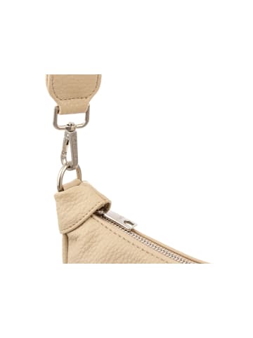 PRATTEN S036-G genarptes PU Umhängetasche Handtasche in dark beige