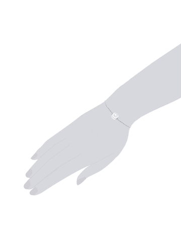 Lulu & Jane Perlen-Armband Messing Muschelkernperle in silber