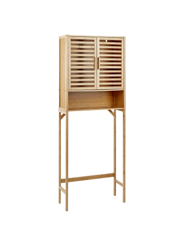 Beliani Badezimmerschrank OKARCHE in Braun - (W) 63 x (H) 167 x (L) 25 cm